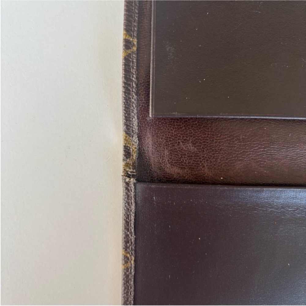 Louis Vuitton Trifold Wallet Vintage 1970s Monogram French Company Checkbook - Picture 12 of 15